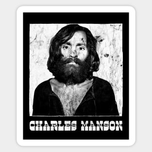 Charles Manson / Vintage Look Punk Style Design Sticker